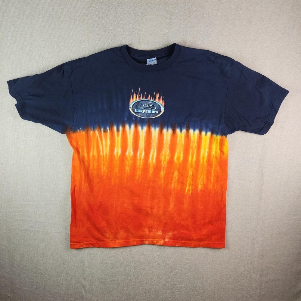Vintage Easyriders 2002 Bike Show Tour Tie Dye T-Shirt Mens XL Columbus OH